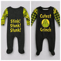 12M The Grinch Baby Onesie with 'Cutest Grinch' Text