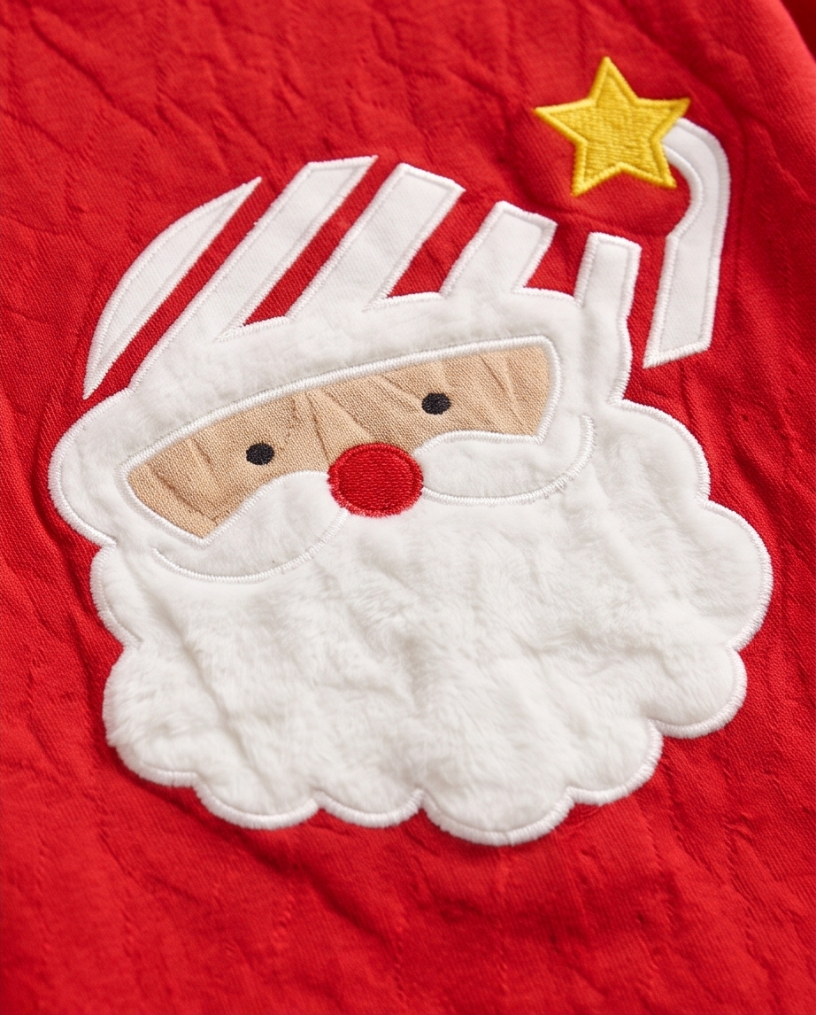 Red and White Striped Christmas Santa Cotton Pajamas