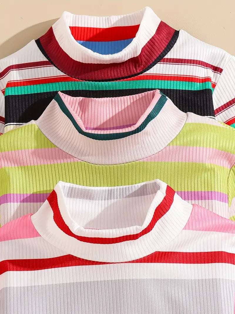 5T Long Sleeve T-Shirts Knit Fabric for Kids' Style Comfort