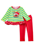 Christmas Elk 2 Piece Outfit for Girl - Festive Fun