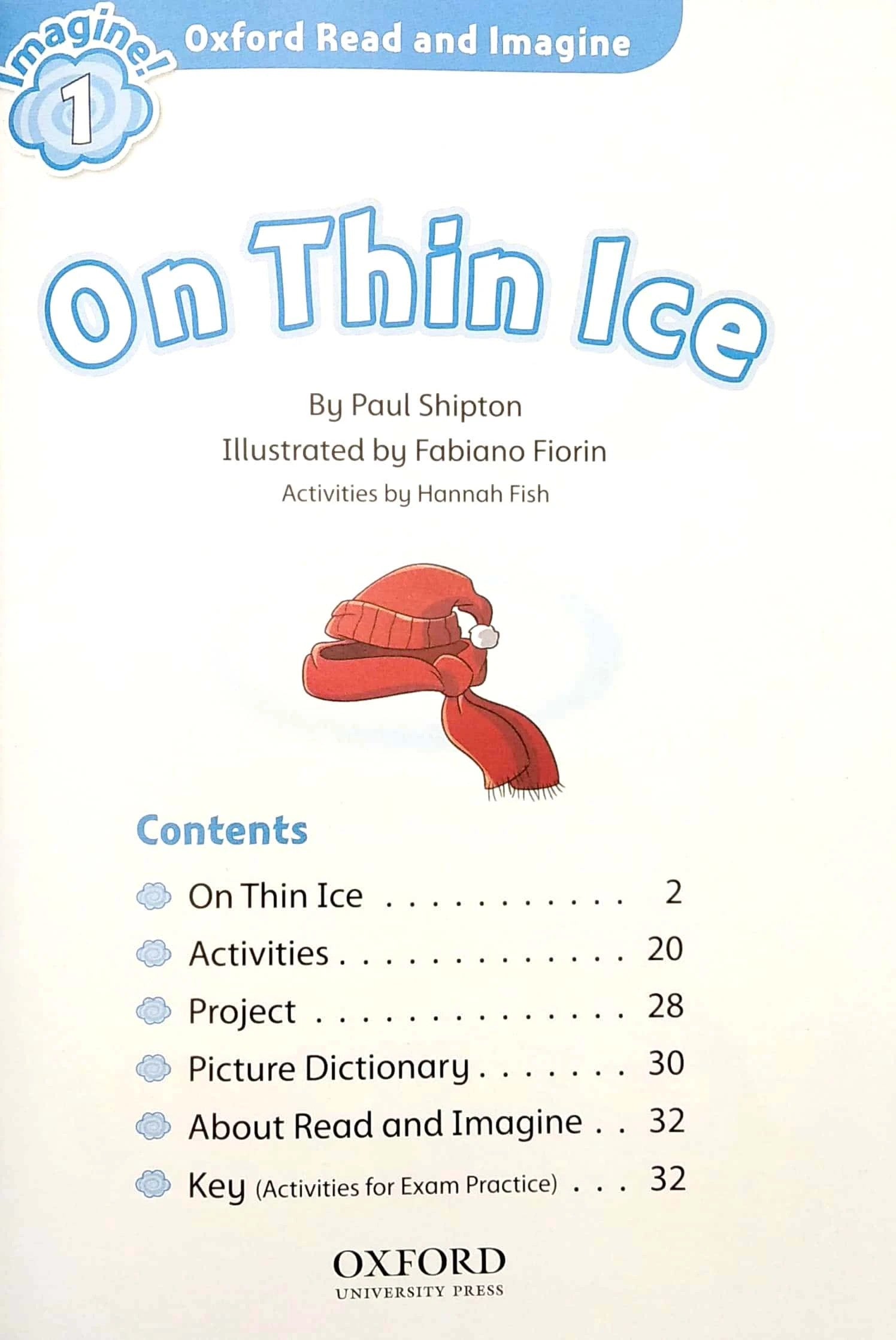 Book cover of 'On Thin Ice' by Paul Shipton, featuring a red scarf illustration and Oxford University Press logo.