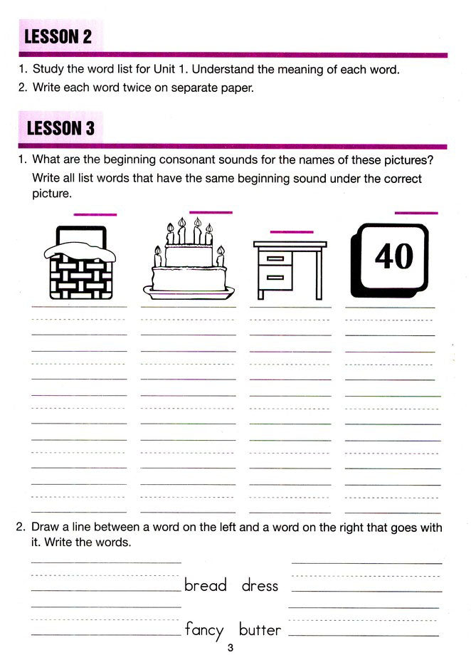 Building Spelling Skills Book 3, Second Edition, Grade 3 Workbook