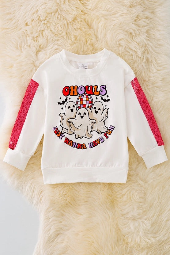 Ghouls Just Wanna Have Fun" Graphic Sweatshirt