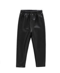 Black leather pants on a white background