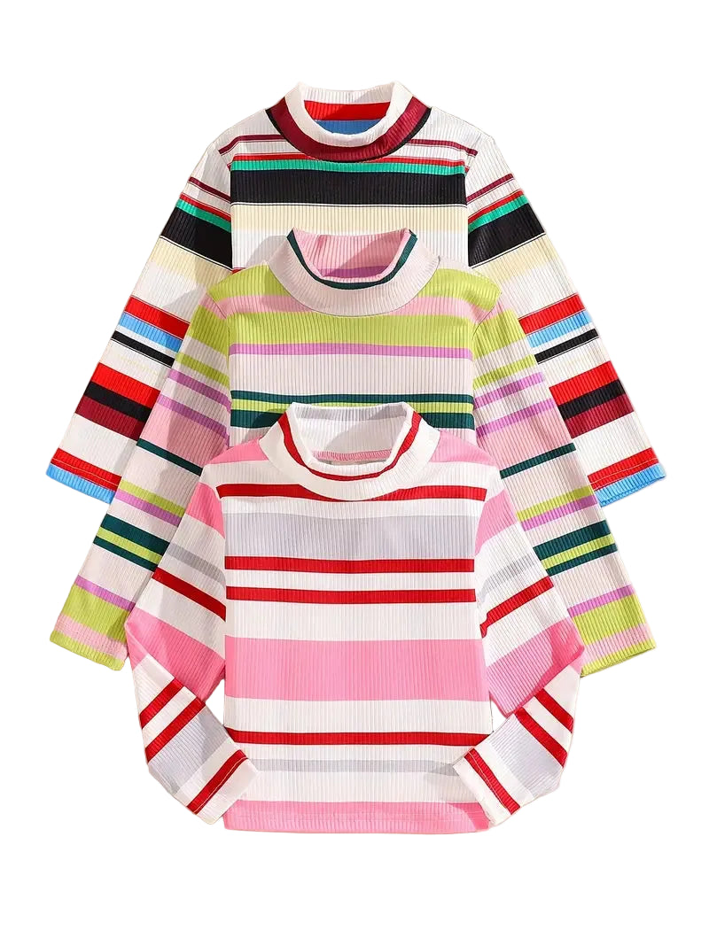 5T Long Sleeve T-Shirts Knit Fabric for Kids' Style Comfort