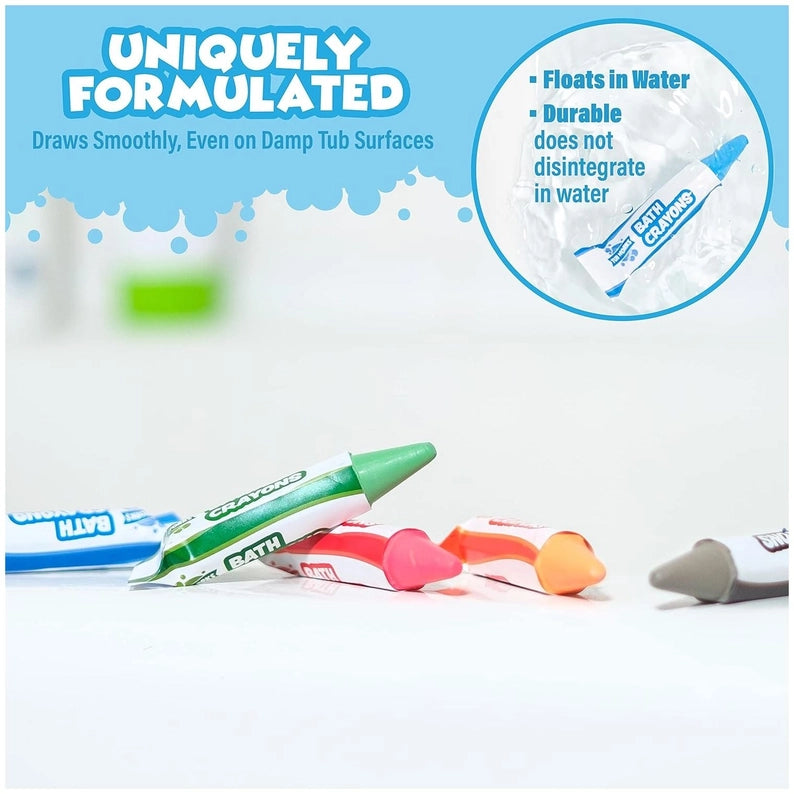 Crayola markers with water resistance features on a white background