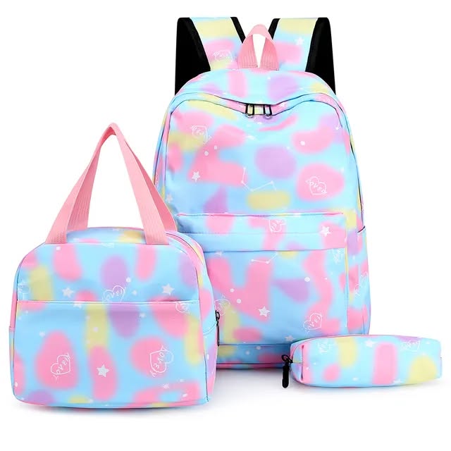 Dye Bag pack Blue Three Piece Set