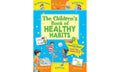 Children's book about healthy habits with colorful illustrations on a blue background