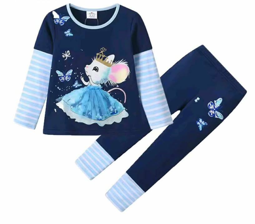 Adorable Princess Mouse Cotton 2 Piece Set for Kids
