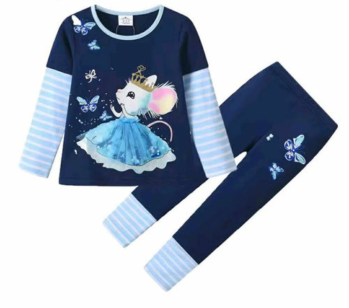 Adorable Princess Mouse Cotton 2 Piece Set for Kids