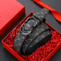 Men's Premium Leather Automatic Buckle Belt Style