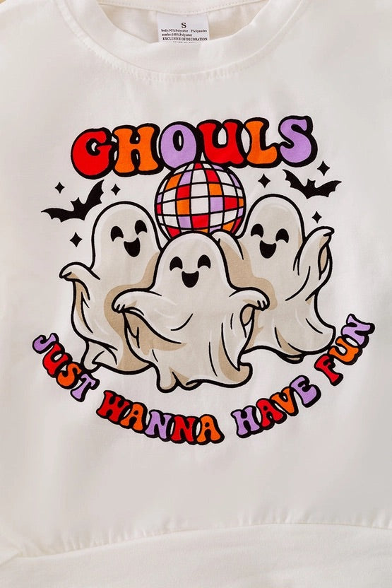 Ghouls Just Wanna Have Fun" Graphic Sweatshirt