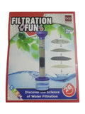 Box of 'Filtration Fun' science kit with water filtration model on a gray background