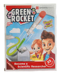 Box of Green Rocket educational toy for children with cartoon characters and text about science education.