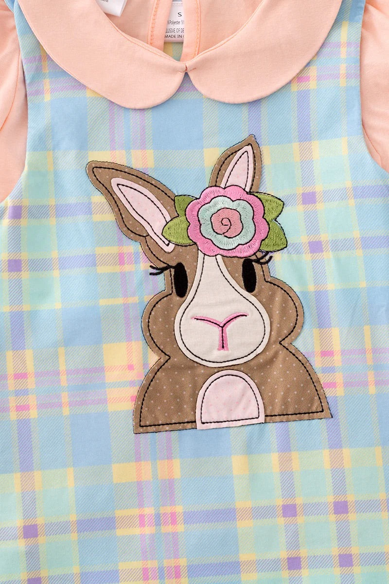 Girls dress with a bunny face design 