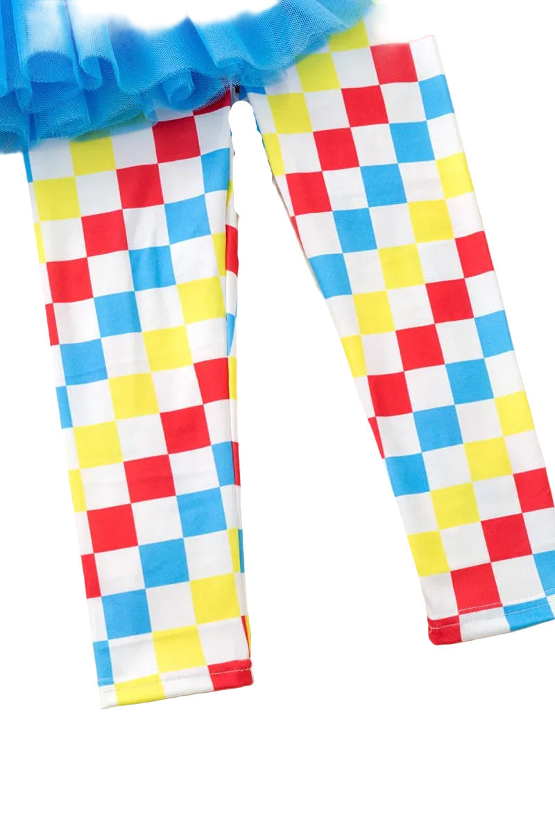 Colorful checkered leggings