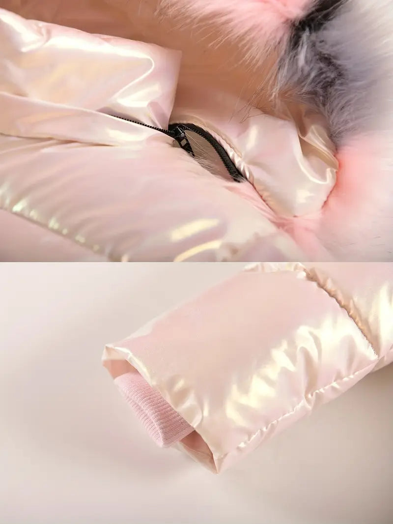 Colorful Shinny Thicken Winter Coat for girls - Warmth