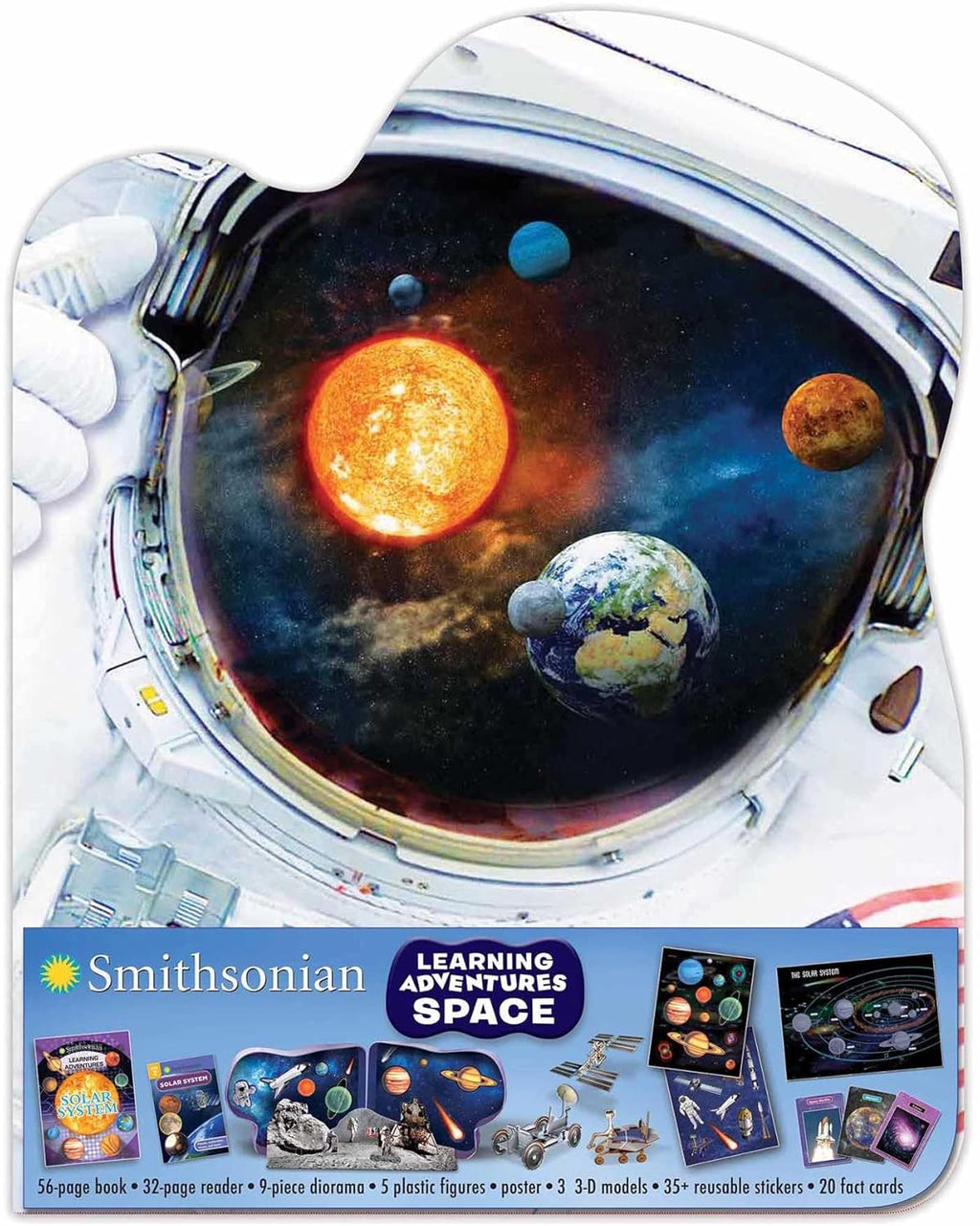 Smithsonian Learning Adventures Space educational kit packaging with astronaut helmet design