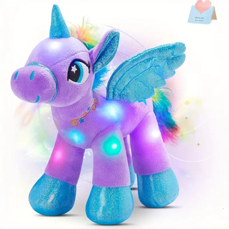 Girls Favorite Led Light Up Plush Unicorn: Soft Plush Toy