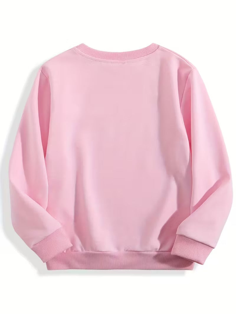 Pink sweatshirt on a white background
