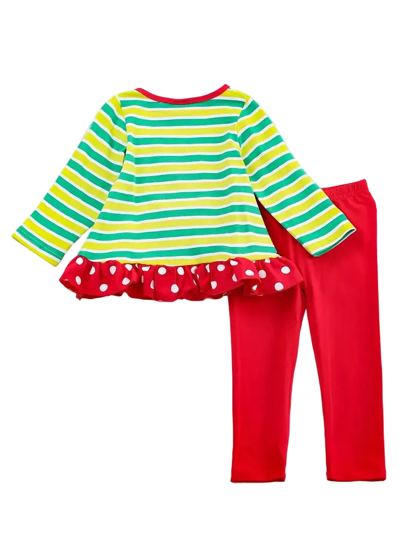 Christmas Elk 2 Piece Outfit for Girl - Festive Fun