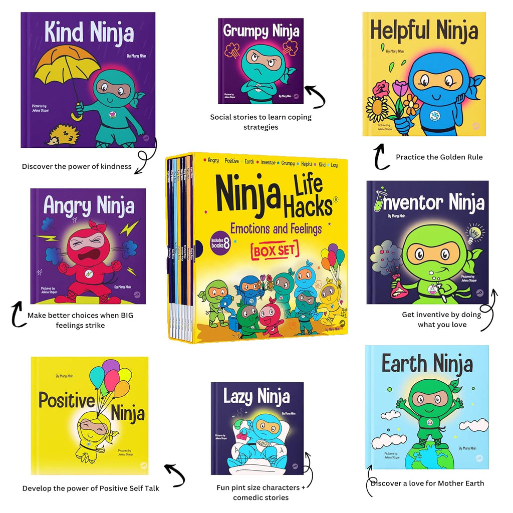 Ninja Life Hacks Emotions and Feelings 8 Book Box Set