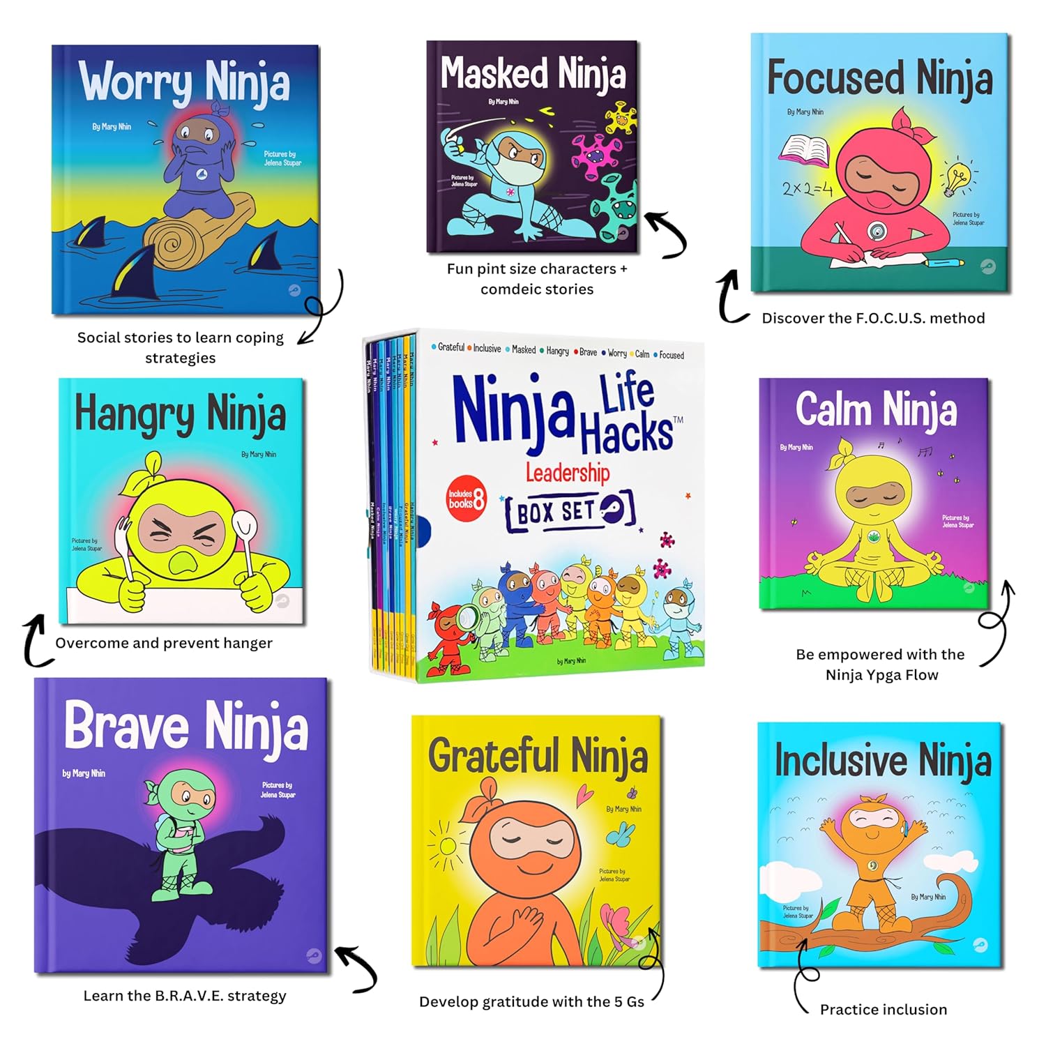 Ninja Life Hacks Leadership 8 Book Box Set