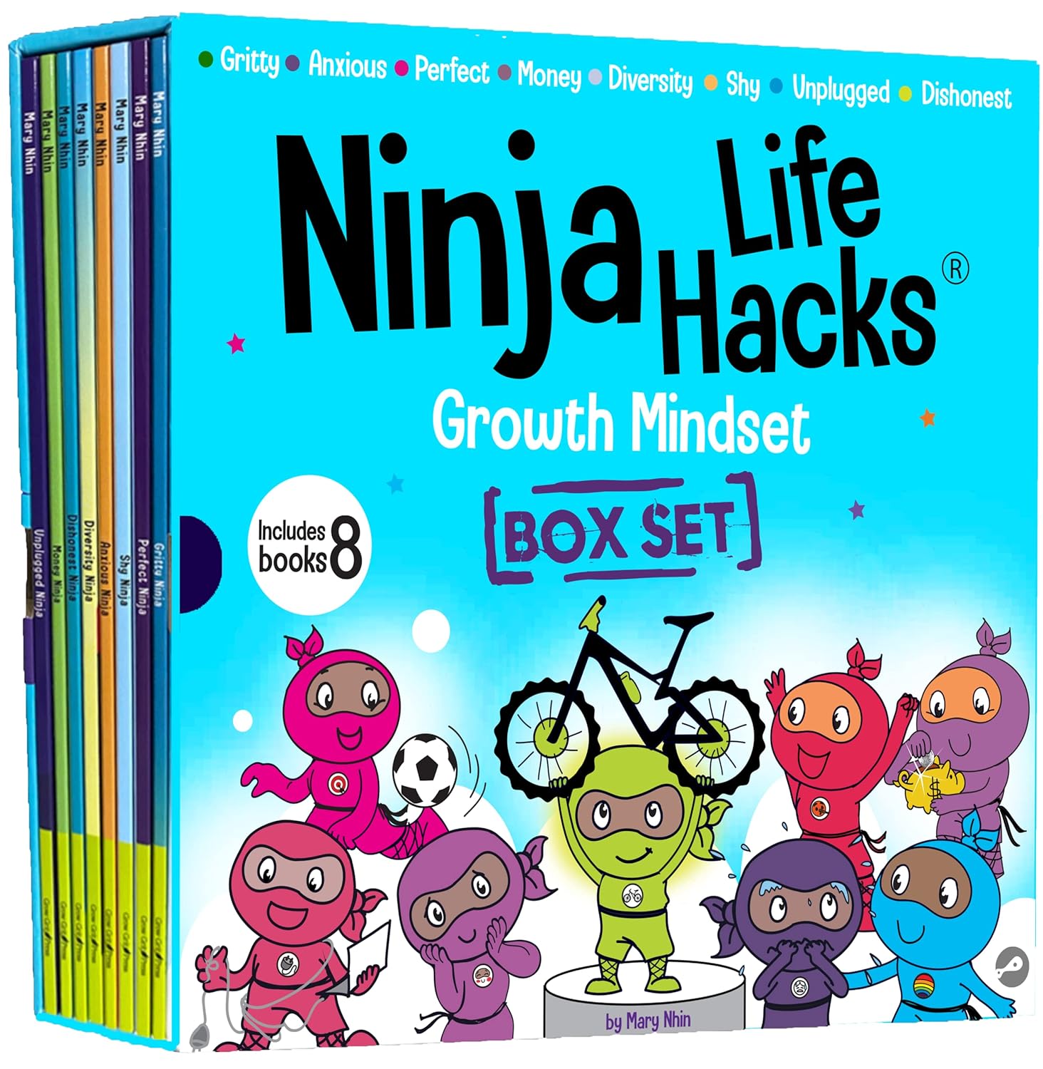 Ninja Life Hacks Growth Mindset 8 Book Box Set