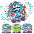 Bath Crackle packages with colorful packaging and text on a white background