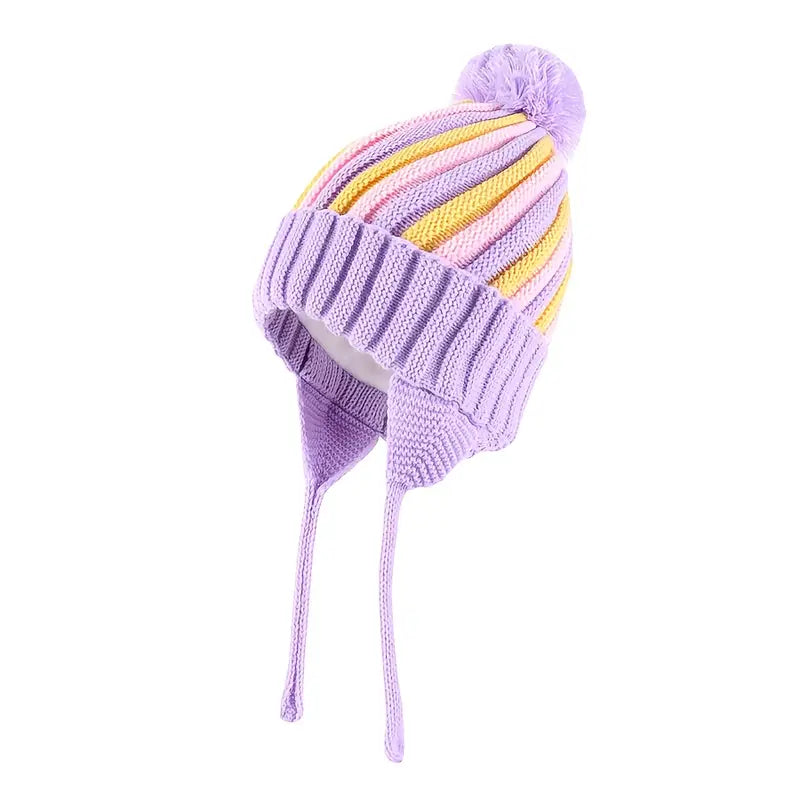 Winter Knit Beanie Hat with Ear Flaps