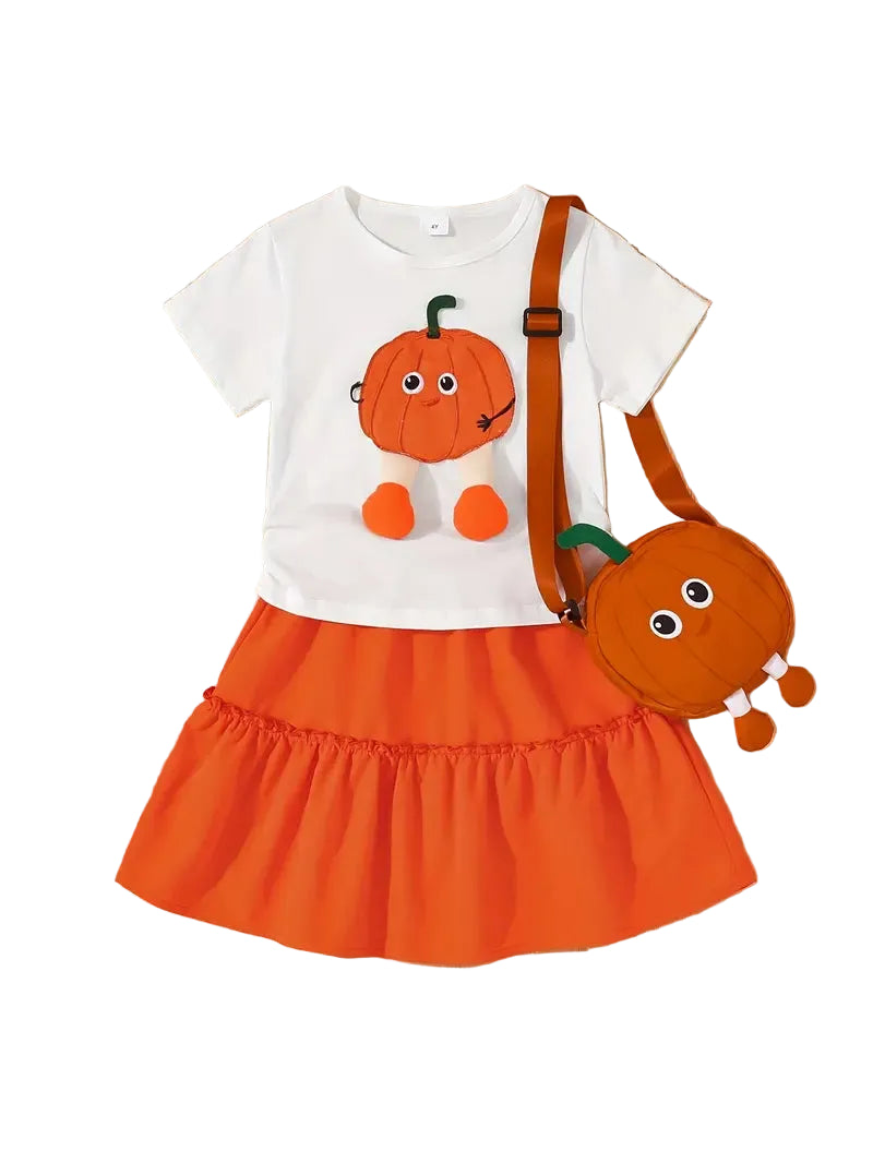Cute Pumpkin Decor Three Piece Set for Fall Style