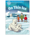 Book cover of 'On Thin Ice' featuring polar bears and children on ice