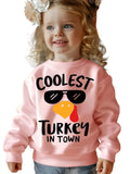 Coolest Turkey in Town Sweatshirt for Stylish Girls