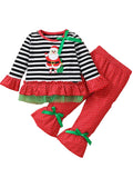 Christmas Set Girls Striped Santa Claus Set – Fun!