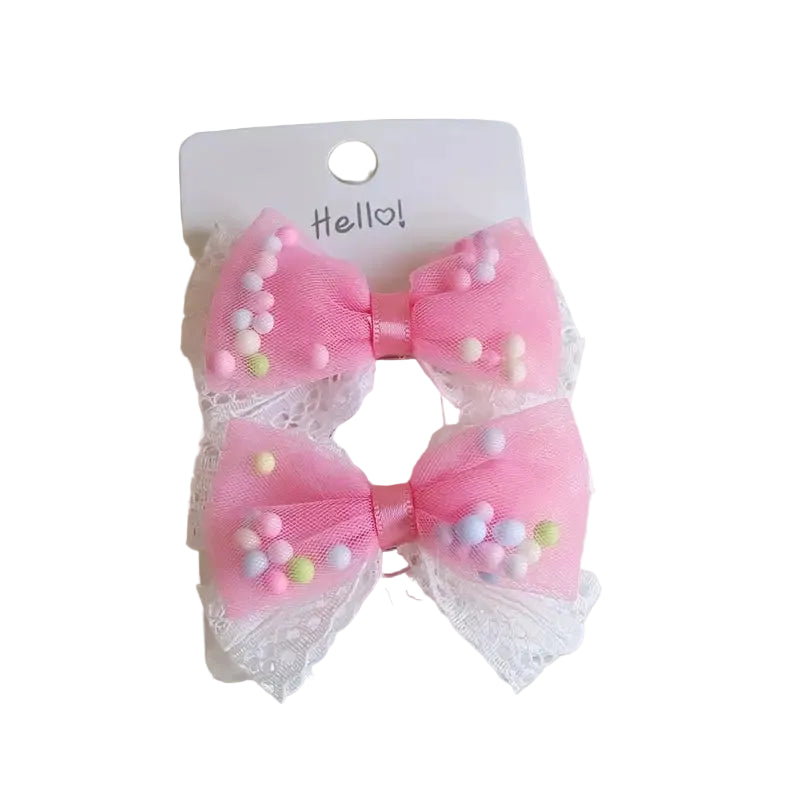 pink bow set