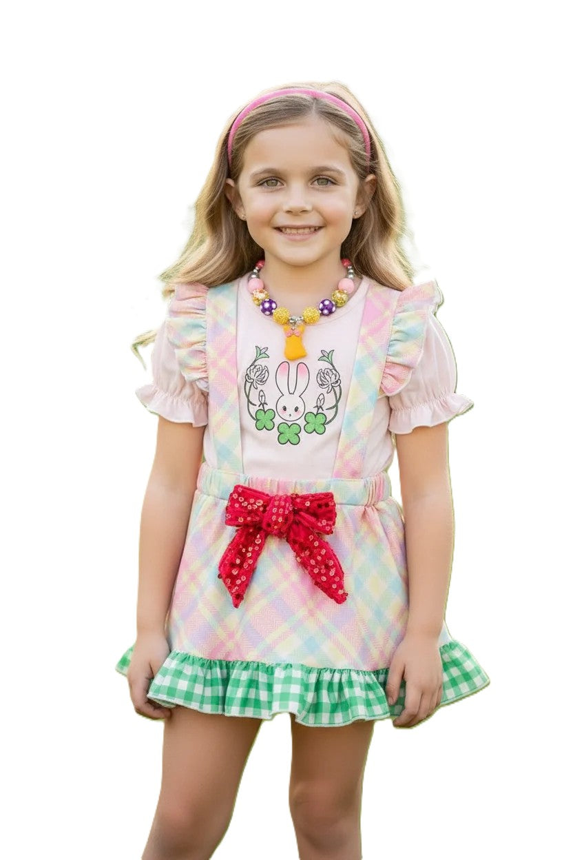 Girl in beautiful easter dress 