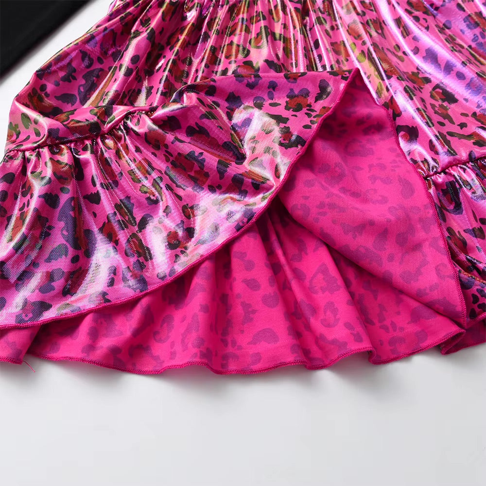 Close-up of a pink fabric with a pattern on a white background