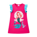 Pink dress with mermaid design on a white background