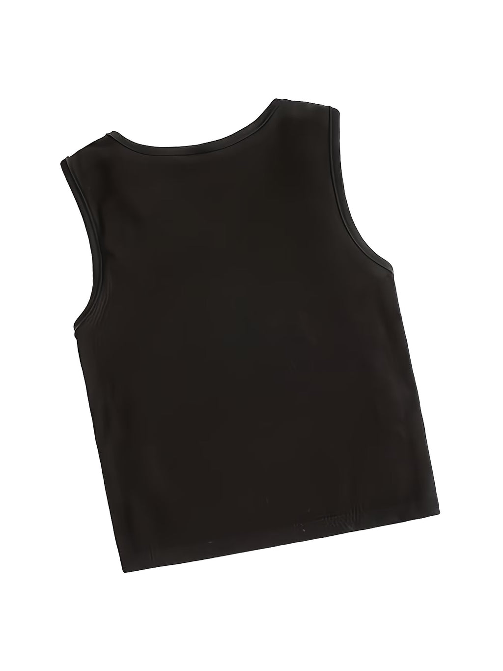 Black tank top on a white background