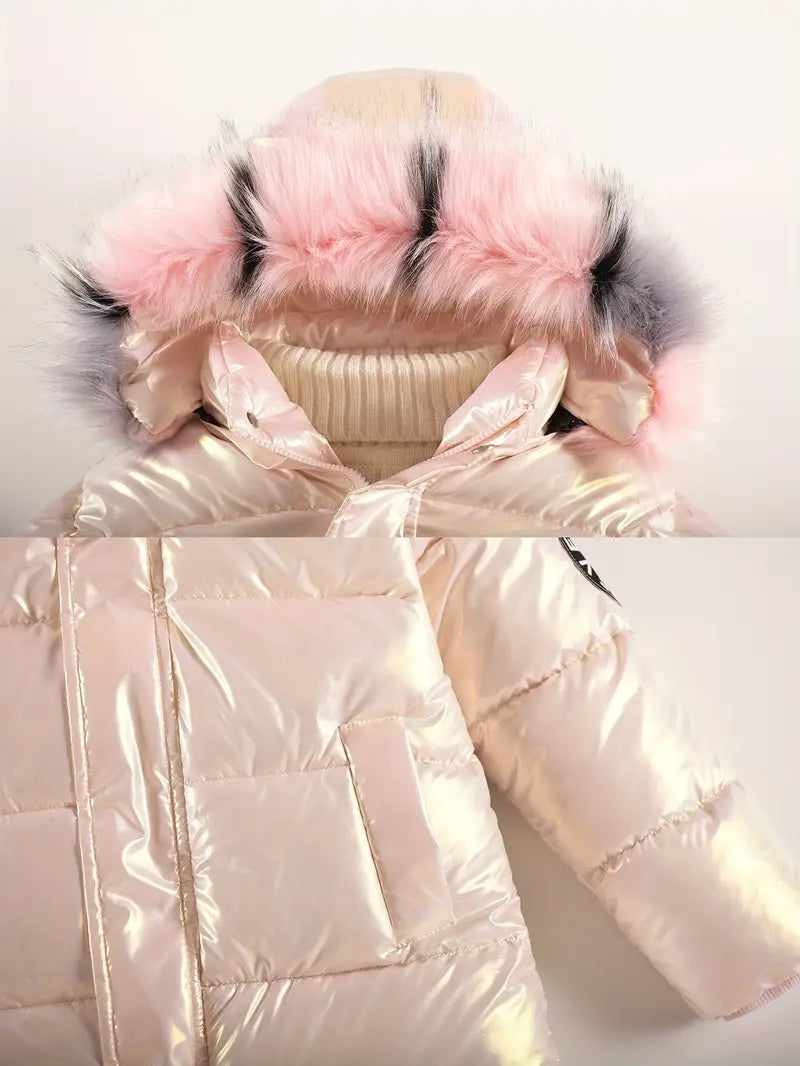 Colorful Shinny Thicken Winter Coat for girls - Warmth