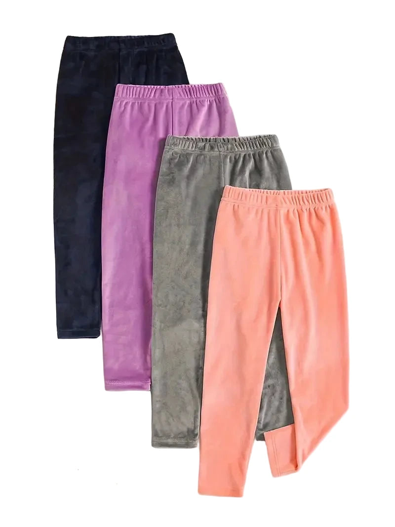 Cozy Warm Girls Flannel Fleece Leggings – Cute Style