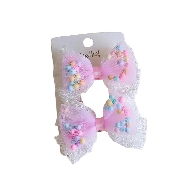 light pink bow set 