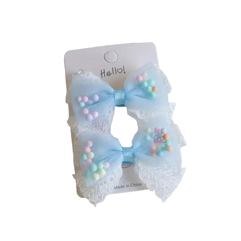 blue bow set