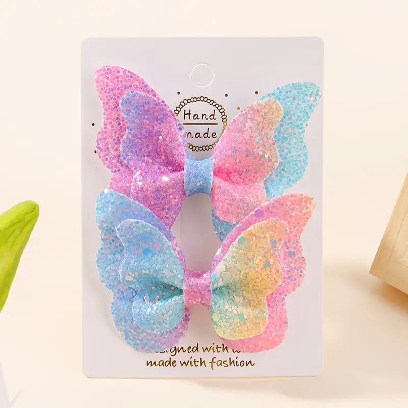 Sparkling Butterfly Hair Clips for Kids - Cute Style