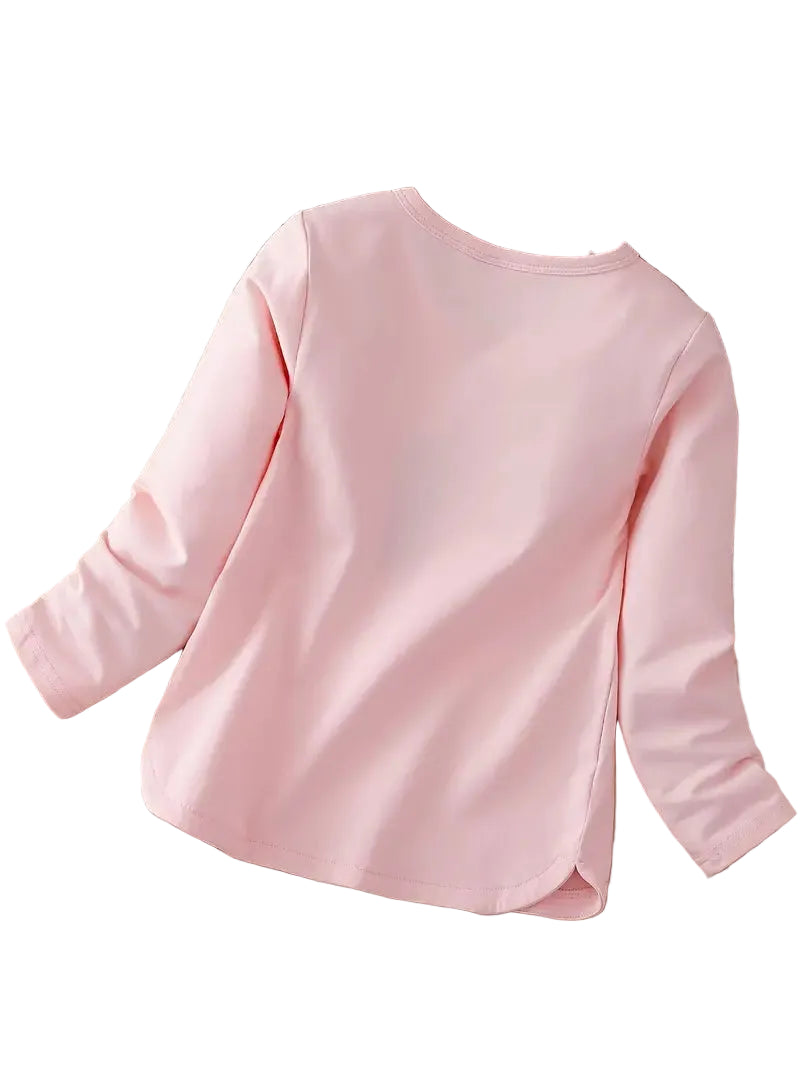 Pink long-sleeve shirt on a white background