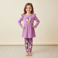 Purple Halloween-themed Two Piece Outfit for Kids