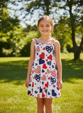 Summer 4th of July Sleeveless Cami Dress with Star