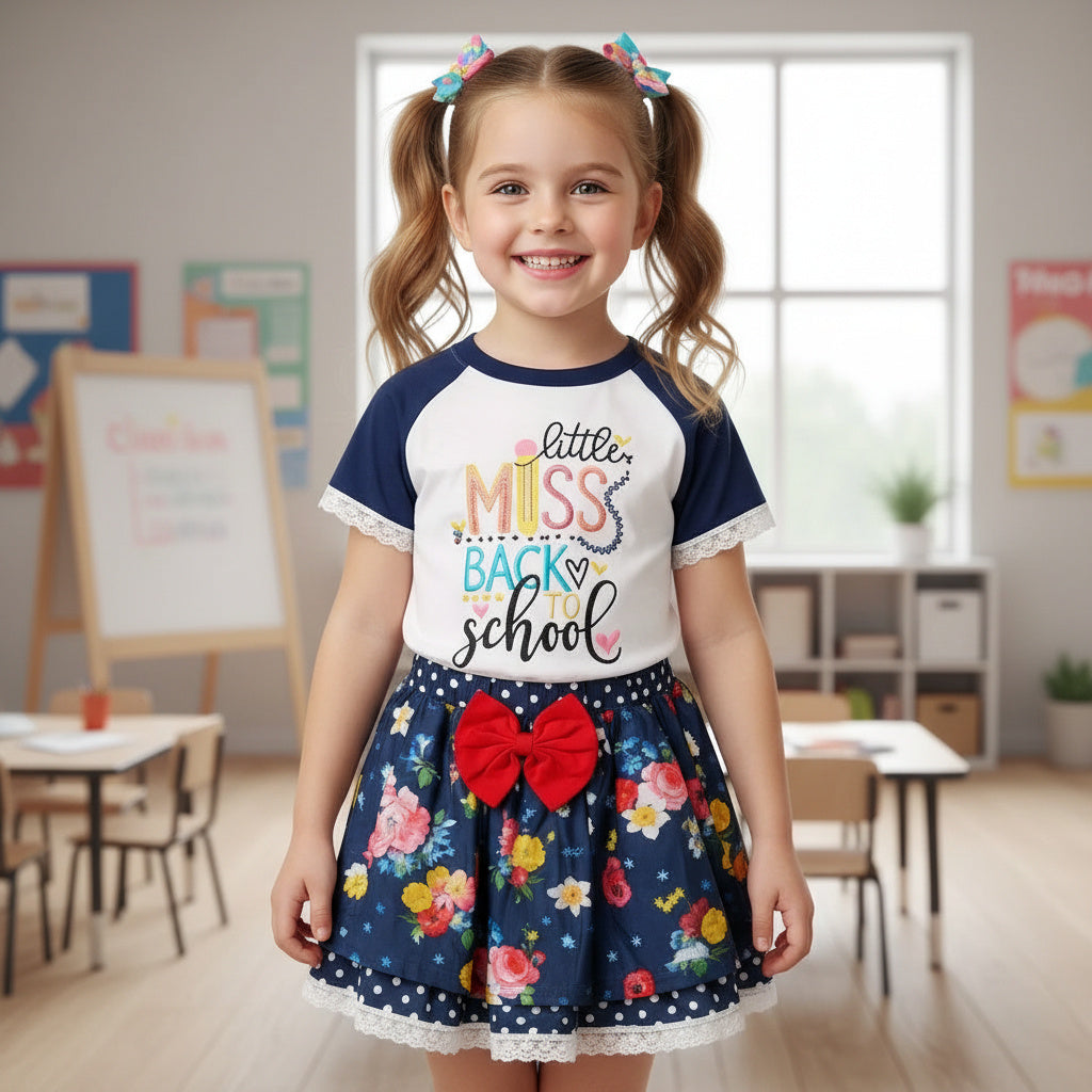 Little Miss Back to School Two Piece Outfit: Style