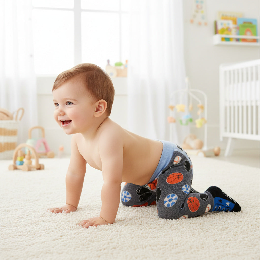 Sport Theme Baby Boy Tights for Active Little Ones
