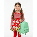 Red Dress & Leggings Floral Stripes Girls Set - Fun!